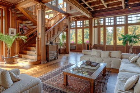 photorealistic-wooden-house-interior-with-timber-decor-furnishings